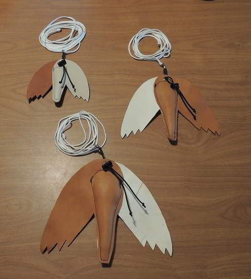 Leather Lures for Falconry, Brown Leather Lures
